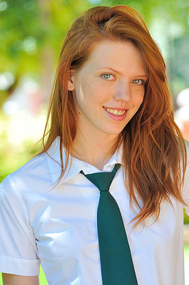 Schoolgirl in Green 02